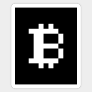 Bitcoin Symbol Pixel Art Sticker